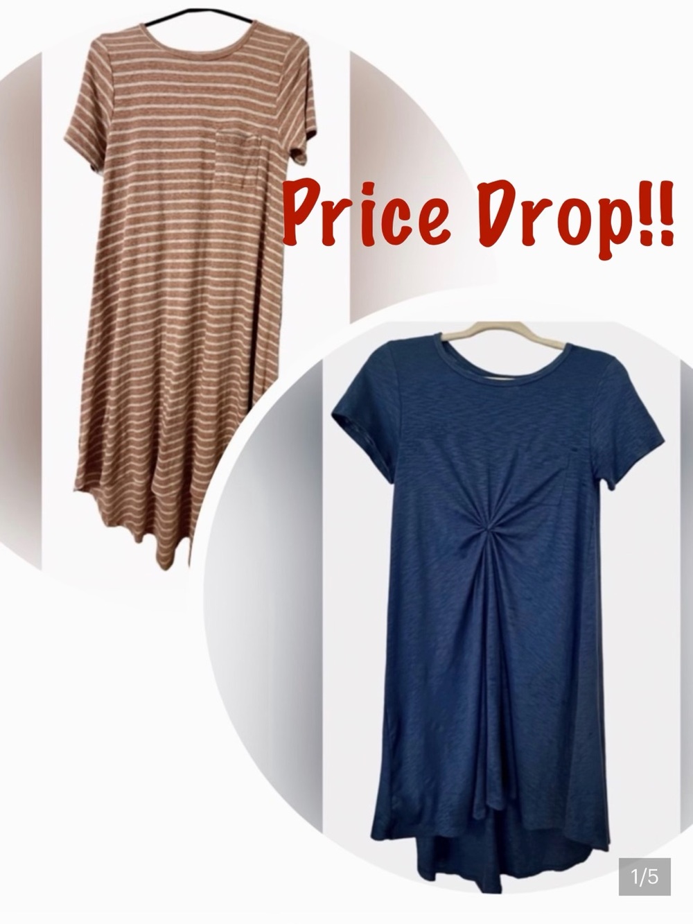 💙🧡 BUNDLE LulaRoe Carly Maxi Dress | XXS | Blue & Rust Strip | Closet  Staples